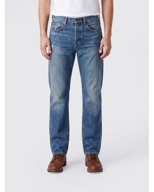 Visvim Vaqueros Slim Fit De Cinco Bolsillos Social Sculpture De Denim De Algodón - Azul