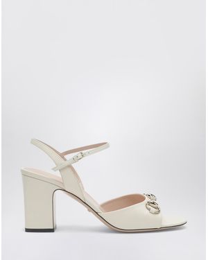 Gucci Leather Horsebit Sandal - Natural