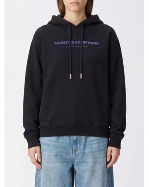 Off-White c/o Virgil Abloh Relaxed Fit Cotton Hoodie With Slogan Print - Black