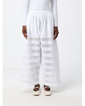 Alaïa High-Waisted Wide Leg Pants - White