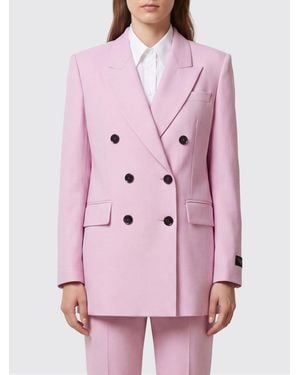 MSGM Cropped Double-Breasted Blazer - Pink