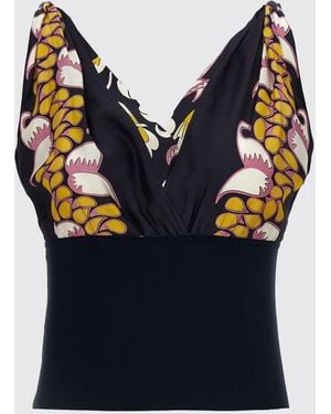 Tory Burch Silk Printed Top - Blue