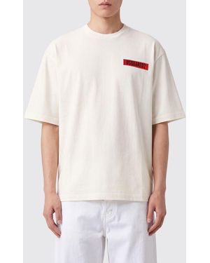 DSquared² Camiseta De Algodón Con Logo Estampado En Contraste - Blanco