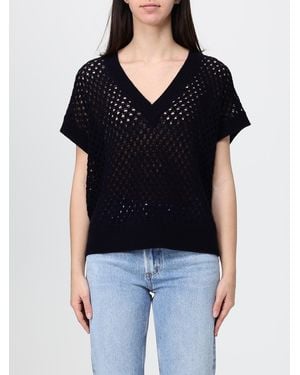 Allude Openwork Wool And Cashmere Knit - Black
