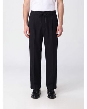 Barena Mado Wide-Leg Virgin Wool Drawstring Pants - Blue