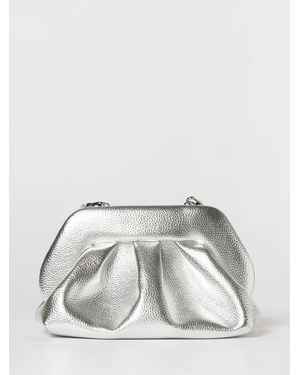 THEMOIRÈ ThemoirÈ Bios Laminated Grained Vegan Leather Clutch - Metallic