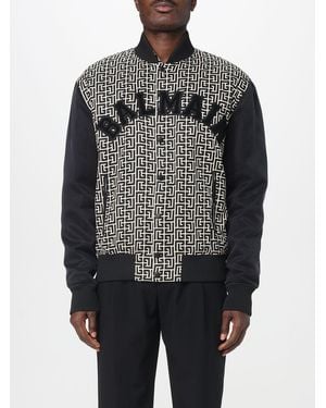 Balmain Bomber Varsity Monogram - Grigio