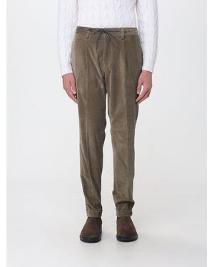 Luciano Barbera Straight-Leg Corduroy Trousers With Drawstring - Grey