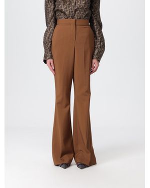 Fendi Wool Blend Flared Pants - Brown