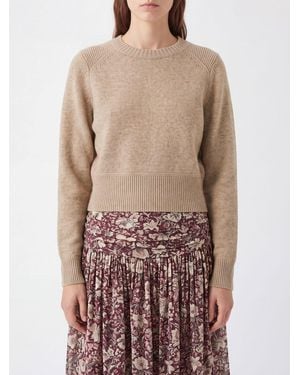 Isabel Marant Merino Wool And Cashmere-Blend Crewneck Sweater - Natural