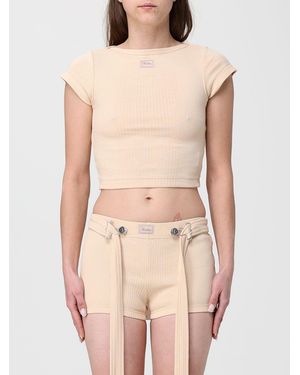 Jean Paul Gaultier Cotton Crop T-Shirts - Natural