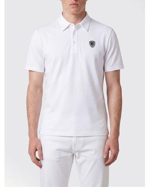 Blauer Polo Shirt - White