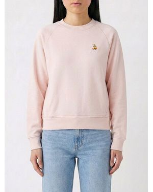 Maison Kitsuné Maison Kitsun&Eacute Sudadera De Cuello Redondo De Algodón Con Logo - Azul