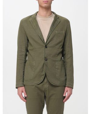 Mason's Single Breasted Cotton And Linen Blazer - Green