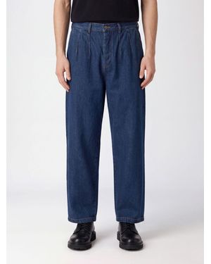 Universal Works Vaqueros Anchos Dutch De Con Pinzas En Denim De Algodón - Azul