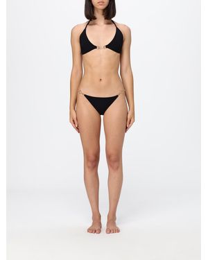 Gucci Triangle Nylon Bikini With Horsebit Detail - Natural