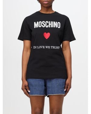 Moschino Graphic Print Cotton T-Shirt - Black