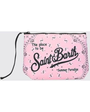 MC2 Saint Barth Aline Striped Polyester Pouch - Pink