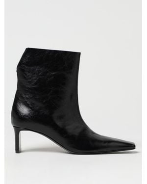 KHAITE 'Ona' Leather Ankle Boots in Black | Lyst
