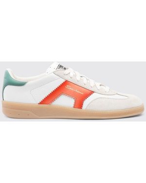 Santoni Leather Oly Pulse Trainers - Pink