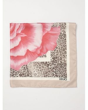 Liu Jo Floral Animal Print Scarf - Pink