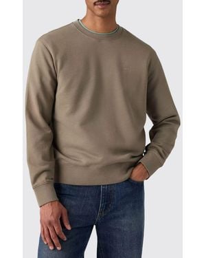 Levi's Pure Cotton Crewneck Sweatshirt With Dropped Shoulders And Tonal Logo - Brown