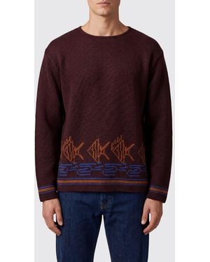 Bode Maglia Girocollo Fish School - Rosso