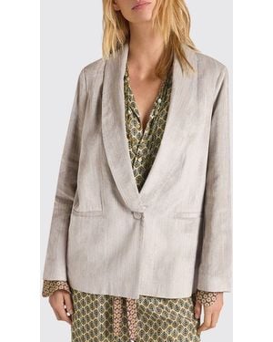 Momoní MomonÌ Relaxed-Fit-Blazer Von Aus Satin Mit Schalkragen - Natur