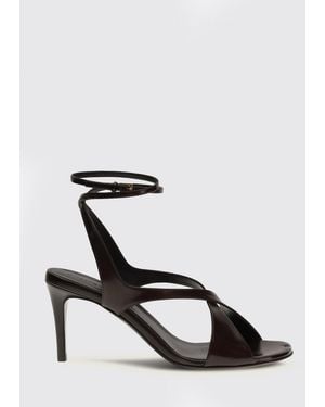 KHAITE Liria Leather Sandals - White