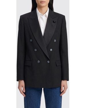 Gcds Blazer Cruzado De Mezcla De Viscosa - Azul