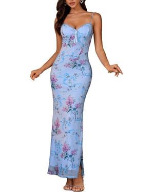 Amanda Royal Maxi Dress - Blue