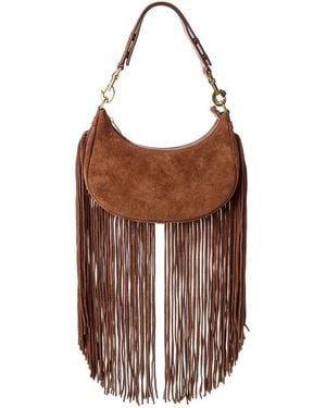 Celine Ava Medium Suede Hobo Bag - Brown
