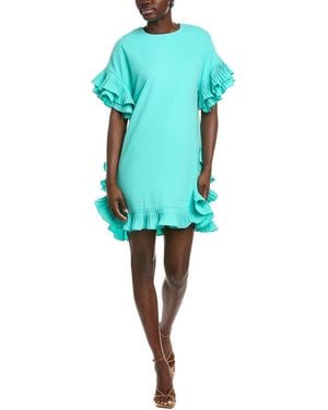 Gracia Ruffle Sleeve Dress - Blue