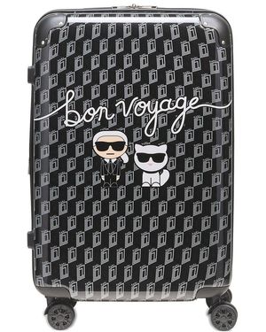 Karl Lagerfeld Bon Voyage 24in Expandable Spinner Hard Case - Black