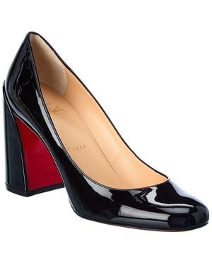 Christian Louboutin Miss Sab 85 Patent Court Shoes - Blue