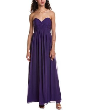 Issue New York Gathered Silk Gown - Purple