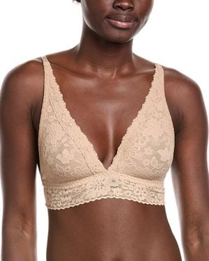Journelle Lace Plunge Bralette - Brown