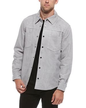 Blank NYC Suede Leather Coat - Grey