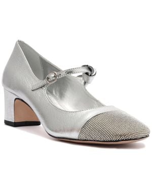 Vicenza Caribe Leather Sling-Back - Grey