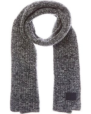 Vince Shaker Stitch Marl Wool & Cashmere-Blend Scarf - Gray