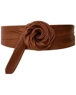 Ada Classic Wrap Leather Belt - Brown