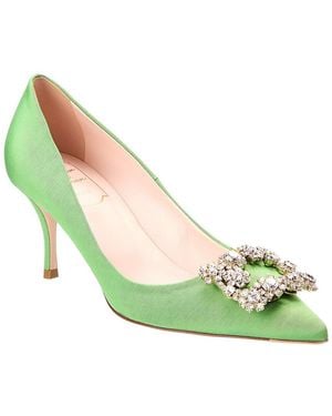 Roger Vivier Grosgrain Pump - Green