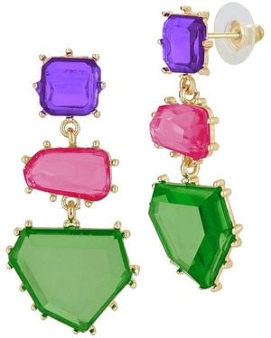 Sphera Milano Plated Geometric Earrings - Green