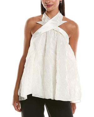 Brunello Cucinelli Silk Capelet Top - White