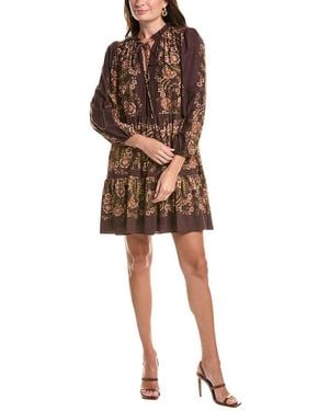 Taylor Long Sleeve Mini Dress - Brown