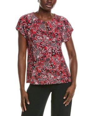 Jones New York Double Trim Top - Red
