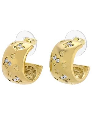 Eye Candy LA Isabelle Butterfly Cuff Cz Hoop Earrings - Metallic