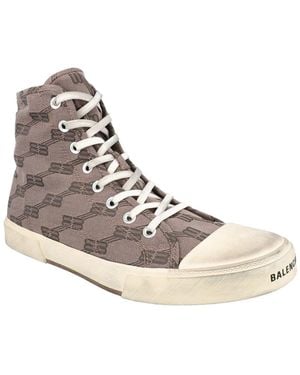 Balenciaga Paris Monogram High Top Trainer - Natural