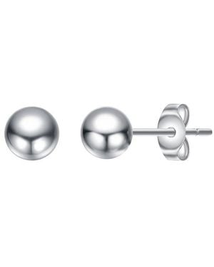 Genevive Jewelry Plated Ball Earrings - Metallic