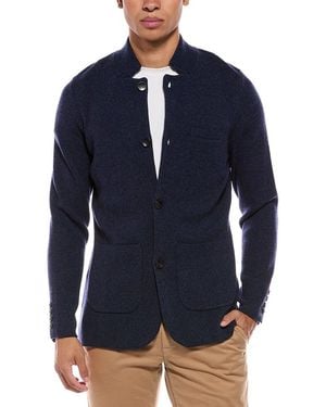 N.Peal Cashmere Grosvenor Milano Cashmere Jacket - Blue